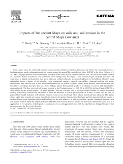 Impacts of the ancient Maya on soils and soil eros