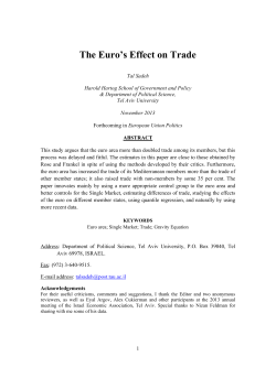 The Euro`s Effect on Trade