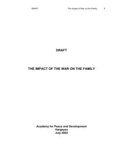 Impact of the War on the Family - Somali