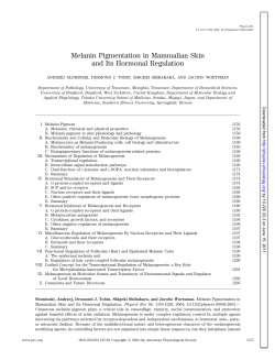 Melanin Pigmentation in Mammalian Skin and Its Hormonal