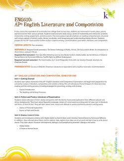 ENG510: AP&reg; English Literature and Composition