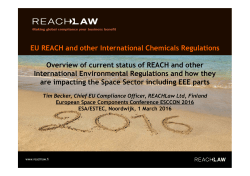 EU REACH and other International Chemicals