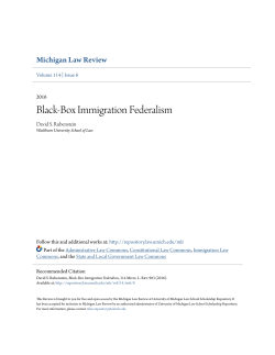 Black-Box Immigration Federalism