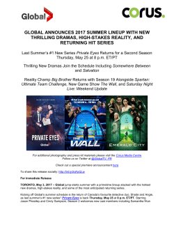 global announces 2017 summer lineup with new thrilling dramas