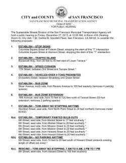 Agenda (Download PDF) - San Francisco Municipal Transportation