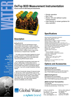 OxiTop BOD Measurement Instrumentation