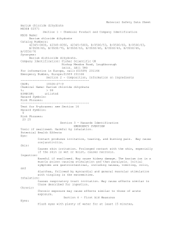 Material Safety Data Sheet Barium chloride dihydrate MSDS# 02371