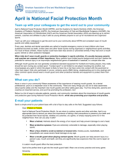 April is National Facial Protection Month