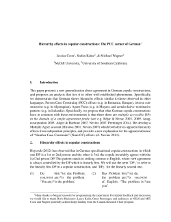 Hierarchy effects in copular constructions: The PCC corner of