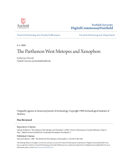 The Parthenon West Metopes and Xenophon