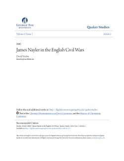 James Nayler in the English Civil Wars