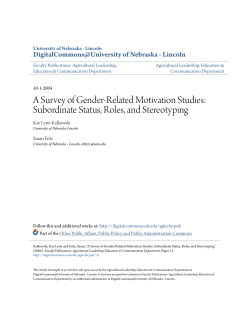 A Survey of Gender-Related Motivation Studies