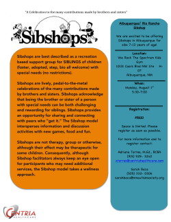 Sibshops are best described as a recreation based support group