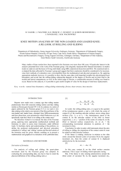 knee motion analysis of the non-loaded and loaded knee: a re