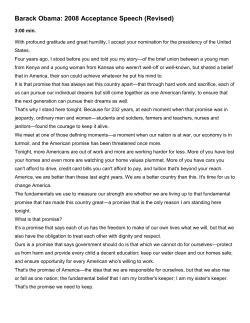 Barack Obama: 2008 Acceptance Speech