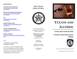 texans and alcohol - Tarleton State University