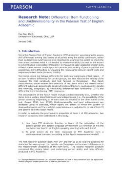 Differential item functioning and unidimensionality in the