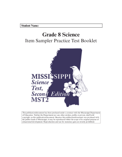 Grade 8 Science Item Sampler PDF