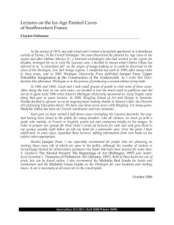 Lectures on the Ice-Age Painted Caves of