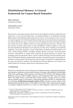 Distributional Memory: A General Framework for Corpus