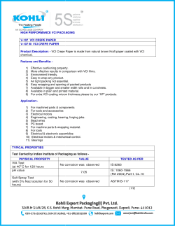 HIGH PERFORMANCE VCI PACKAGING V
