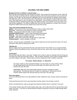 colonial fun and games - The Holliston Historical Society