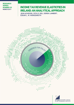 income tax revenue elasticities in ireland: an analytical approach