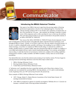 Introducing the MBAA Historical Timeline