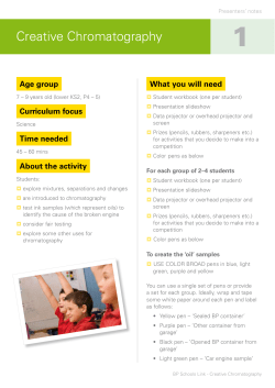 Creative chromatography presenter notes