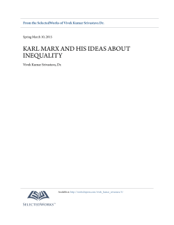 KARL MARX AND HIS IDEAS ABOUT INEQUALITY