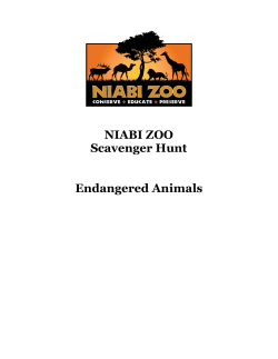 NIABI ZOO Scavenger Hunt Endangered Animals