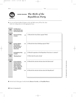 GUIDED READING The Birth of the Republican Party