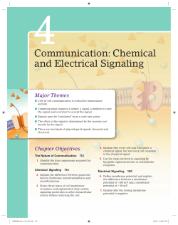 Communication: Chemical and Electrical Signaling