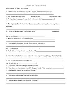 Macbeth (aka &ldquo;The Scottish Play&rdquo;) From page v in the Dover Thrift