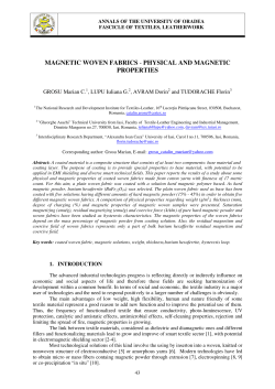 MAGNETIC WOVEN FABRICS - PHYSICAL AND MAGNETIC