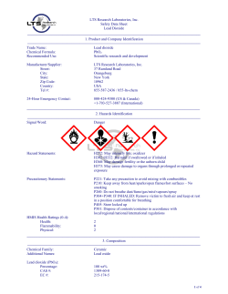 Material Safety Data Sheet - LTS Research Laboratories, Inc.