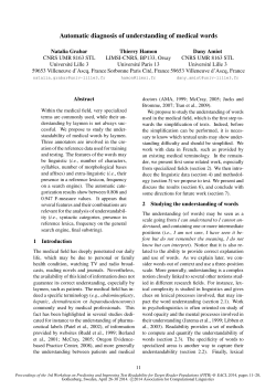 Automatic diagnosis of understanding of medical words