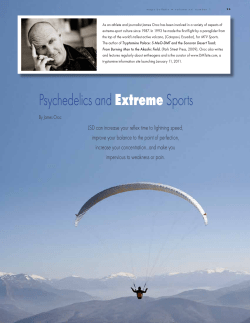 Psychedelics and Extreme Sports