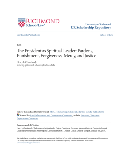 The President as Spiritual Leader: Pardons, Punishment