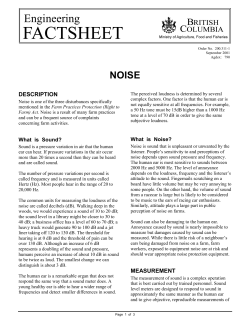 Noise - BC Ministry of Agriculture