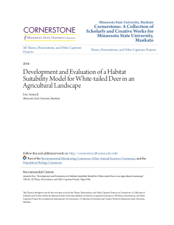 Development and Evaluation of a Habitat Suitability Model for White