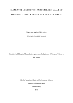 elemental composition and fertiliser value of different types of