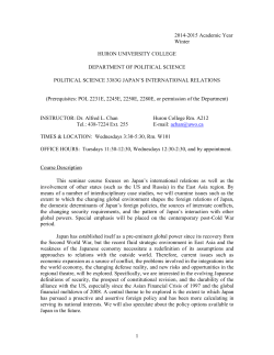 Nonproliferation as a goal of Japanese foreign assistance