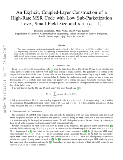 An Explicit, Coupled-Layer Construction of a
