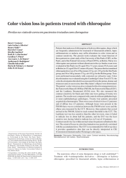 Color vision loss in patients treated with chloroquine