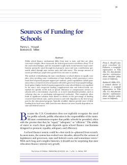 Sources of Funding for Schools