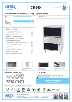 Data Sheet - Brema Ice Makers