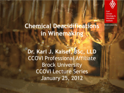 Chemical Deacidifications in Winemaking