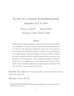 So close yet so unequal: Reconsidering spatial inequality in U.S. cities