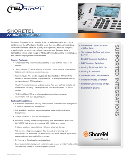 ShoreTel Compatibility Guide